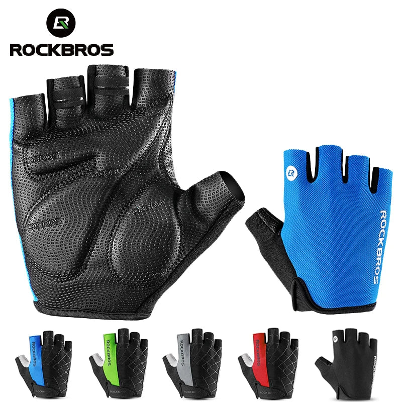 ROCKBROS Half Finger Cycling Gloves Breathable Shockproof | SAMAG