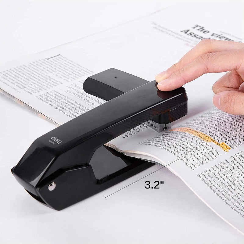 Swing-Arm Swivel Stapler  25 Sheet Capacity 360 Degree Rotate Desktop Staplers For Booklet Or Book Binding Black