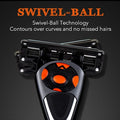 Qshave Black Spider Man Manual Shaving Razor Germany X5 Blade with Trimmer Blade, 4 & 8 &16 Cartridges Choice