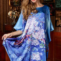 19MM100% Mulberry Silk Nightgowns For Women  Long Silk Nightgown Women Nightdress  Floral Real Silk sleepwear Ladies Female Gift