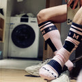 Fashion White Black Yellow Blue Pink Color Socks Sexy Men Sports Long Tube Football Streetwear Socks Comfortable Socks