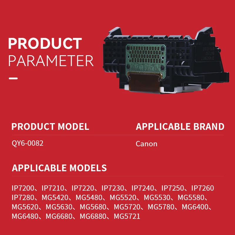 QY6 0082 Printer Head Print Head for Canon IP7210 IP7250 IP7280 MG5420 MG5460 MG5480 MG5520 MG5550 MG5580 MG5620 MG5680 Printhea