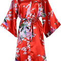 Silk Satin Wedding Bride Bridesmaid Robe Floral Bathrobe | SAMAG