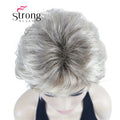 StrongBeauty Short Wig Soft Tousled Curls Blonde Highlights Full Synthetic Wigs COLOUR CHOICES