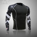 Men's Thermal Underwear Set MMA Tactics Fitness Leggings Base Compression Sports Suit Underwear Long Johns Men Clothing Brand