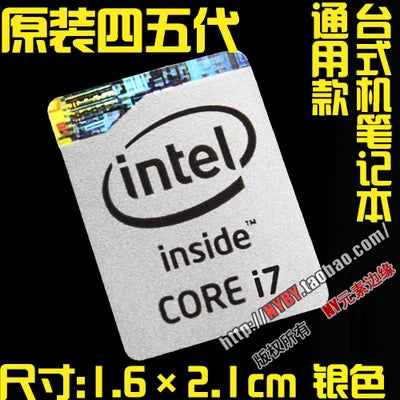 Hot Wholesale Original Core i7 3 4 5 6 7 8 9 10th Generation Laptop Desktop CPU Label Sticker