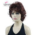 StrongBeauty Short Wig Soft Tousled Curls Blonde Highlights Full Synthetic Wigs COLOUR CHOICES