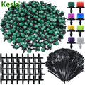 KESLA Garden Drip Irrigation Kit for 4/7mm 1/4'' Hose Automatic Watering Sprinkler Dripper Tee Connector Misting Cooling System