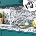 Marble Wallpaper Oilproof Waterproof Wall Sticker Vinyl Self Adhesive Kitchen Stove Cabinet Home Decorative Sticky Paper Decal
