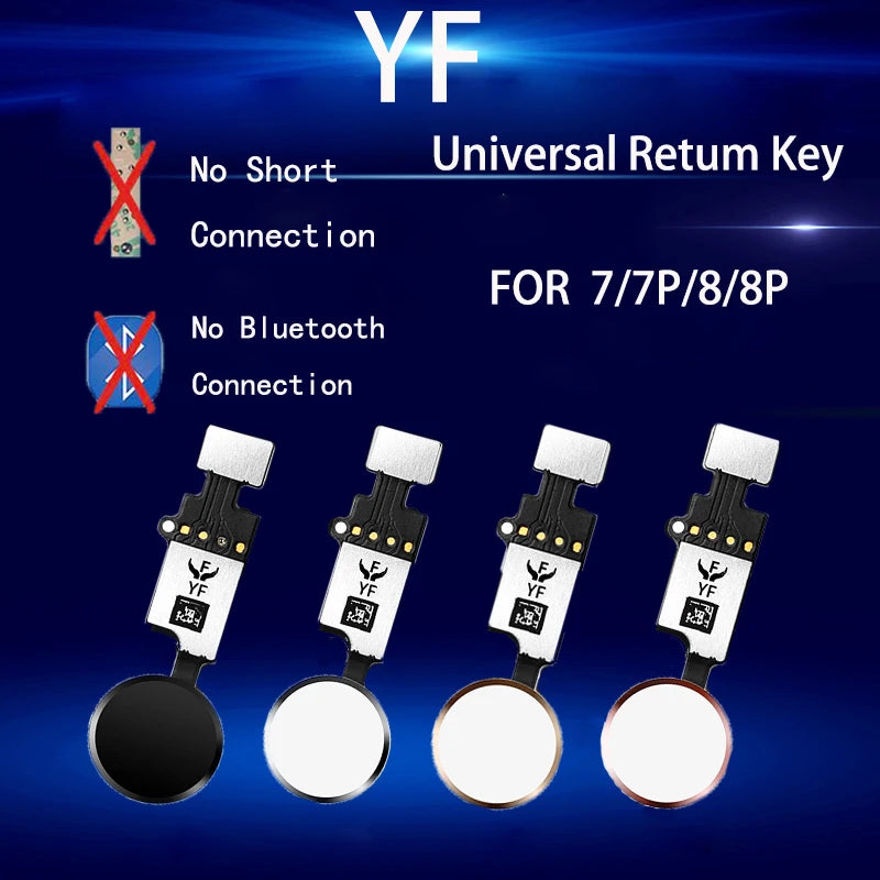 Universal Home Button Menu Keypad Return Flex Cable Assembly For iPhone 7 8 Plus