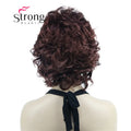 StrongBeauty Short Wig Soft Tousled Curls Blonde Highlights Full Synthetic Wigs COLOUR CHOICES