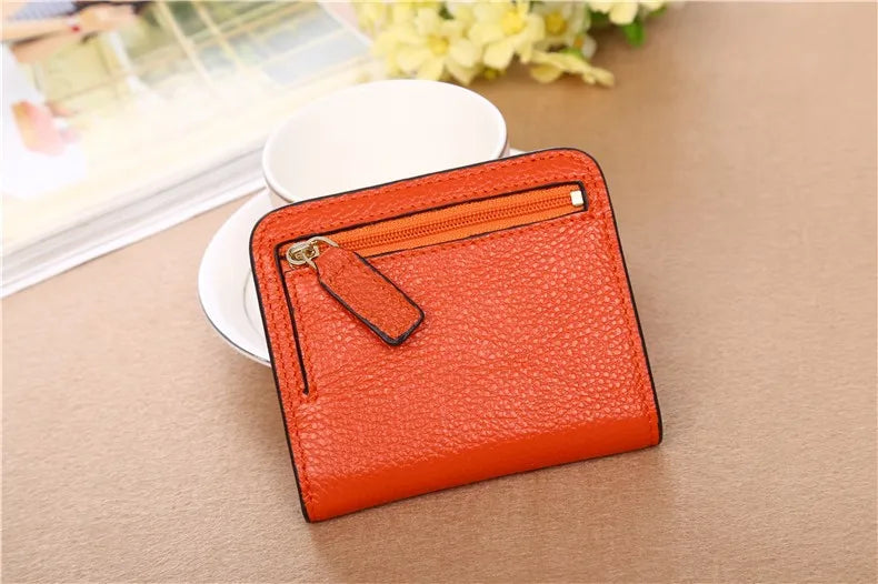 Fashion Split Leather Women Wallets Mini Purse Lady Small Leather Wallet with Coin Pocket