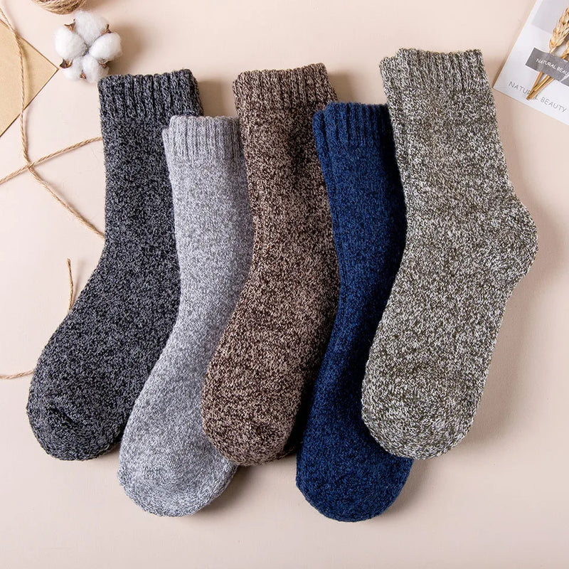 Winter Men's Merino Wool Socks Super Thick Warm Harajuku | SAMAG