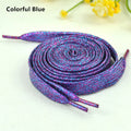 1 cm Width Colorful Lurex Shoelaces Trendy Bright Colorful Fall Winter Shoelaces Sneaker White Casual Sports Leather Shoes Laces