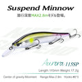 TSURINOYA 115mm 17.2g Suspending Minnow Fishing Lure - View 3 | SAMAG