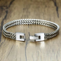 Stylish Stainless Steel Bali Foxtail Chain Bracelet for Men,Double Franco Link Chain Bracelets,Male Jewelry Gift for Dad Son