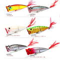 BEARKING Hot Model Retail  fishing lures,hard bait assorted colors, popper 70mm 11g, Floating topwater baits