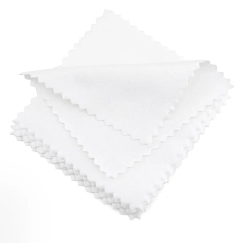 10/50/100pcs 8x8cm Polishing Cloth Set Jewelry Cleaning For Silver Gold Metals Keep Shining Tools - Visuel 9 | SAMAG