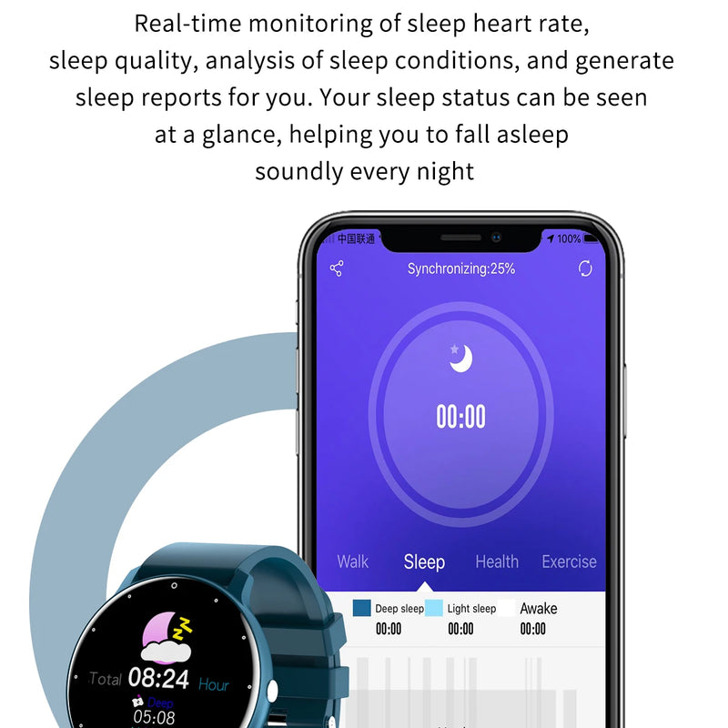 LIGE 2026 Smart Watch Women Men Ladies Gift Sport Fitness Men Watches Heart Rate Monitor Waterproof Smartwatch For Android IOS