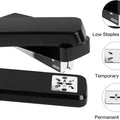 Swing-Arm Swivel Stapler  25 Sheet Capacity 360 Degree Rotate Desktop Staplers For Booklet Or Book Binding Black