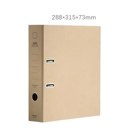 Deli Large Ring Binder A4 File Folder Kraft Paper Archivador Anillas A4 Folder For Documents Organizer Big Ring Binder Folder A4