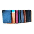 Fashion 100% Genuine Leather Thin Bank Credit Card Case Mini Card Wallet Men Bus Card Holder Cash Change Pack Business ID Pocket