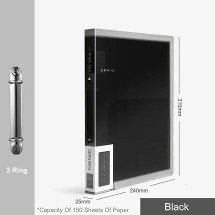 Fashion Colors Ring Binder A4 File Folder Folder 2-Rings Office Document Organizer File Storage A4 Binder Folder With Rings