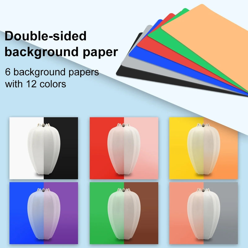 Softbox 3 Color Light Modes Lightbox Dimmable Led Ring Light Box Photo Lighting Studio Shooting Tent Box 6 Color Backdrops