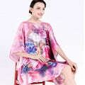19MM100% Mulberry Silk Nightgowns For Women  Long Silk Nightgown Women Nightdress  Floral Real Silk sleepwear Ladies Female Gift
