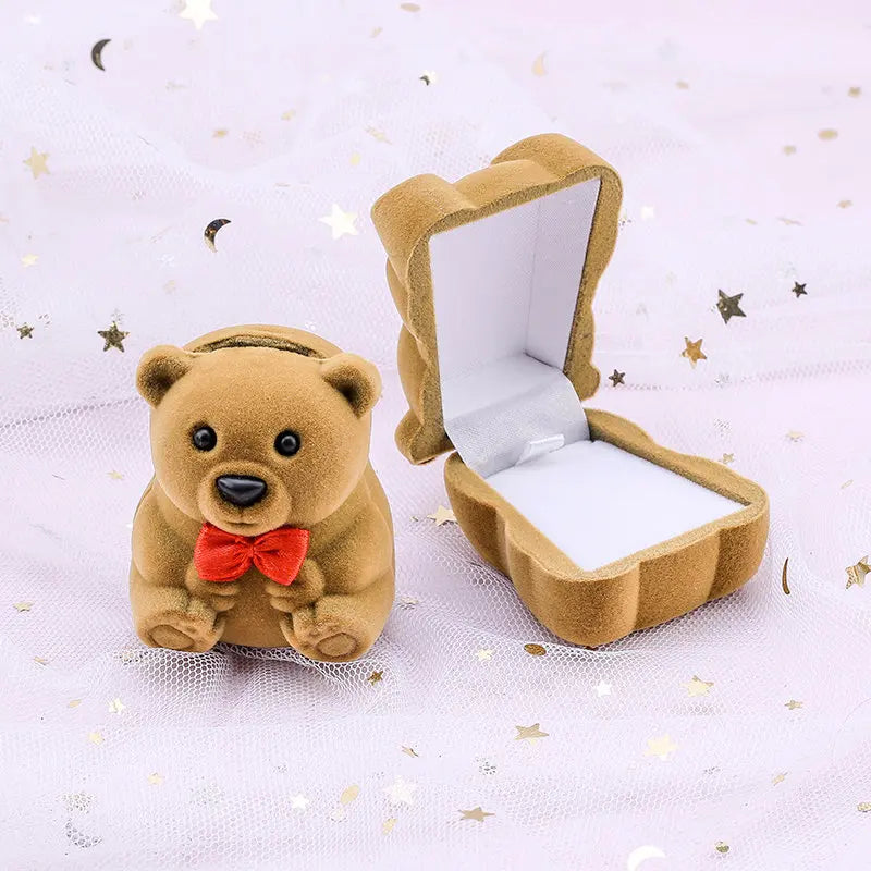One Piece Velvet Jewelry Box Gift Box Container Wedding Ring Box Ring Case Earrings Holder For Jewelry Display & Gift Package