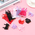 3Pcs/set Pajamas Colorful 3 In 1 Clothing Underwear Lingerie Bra Dress Lace Homewear Accessories Clothes for 1/6 Doll