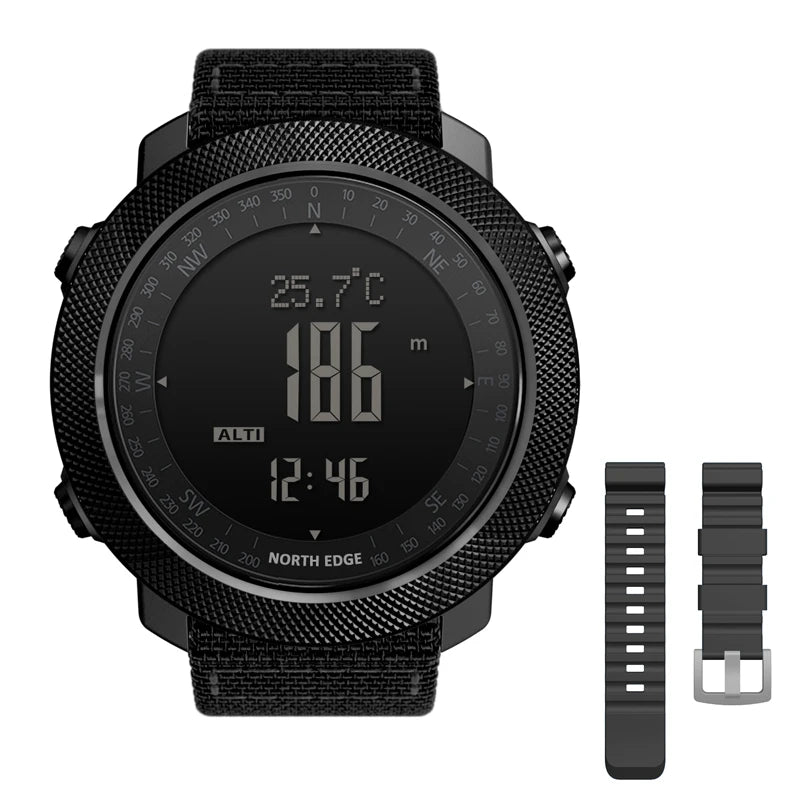 NORTH EDGE Mens Smart Watch Military Army Clock Compass Altimeter Barometer Pedometer Running Digital Smartwatch Waterproof 50m