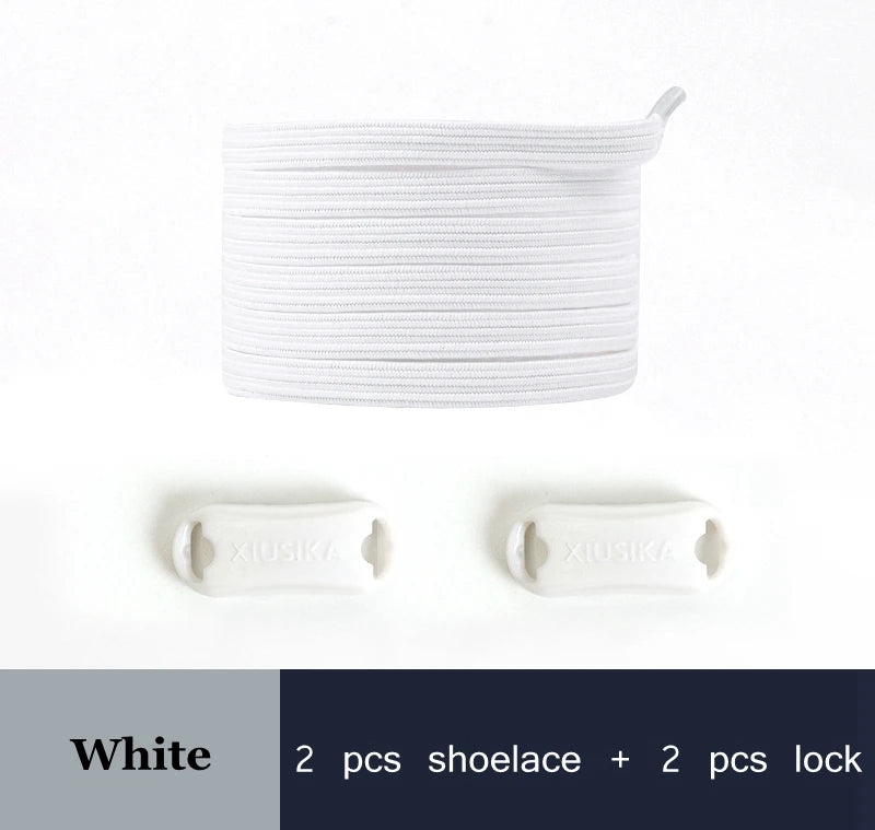 2022 New No Tie Shoe laces Elastic Laces Sneakers Flat Shoelaces without ties Kids Adult Quick Shoe lace Rubber Bands for Shoes