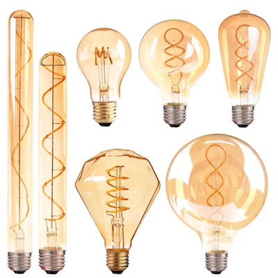 E27 LED Bulb 220V Dimmable Vintage Spiral Filament Light | SAMAG