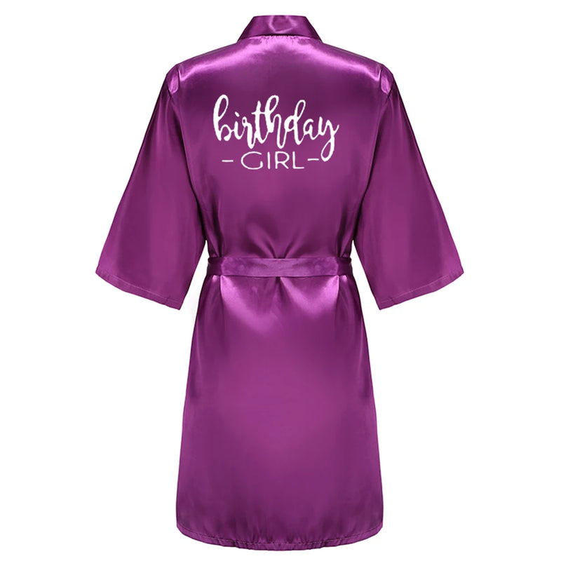 Birthday Party Girl & Entourage Satin Printing Women | SAMAG