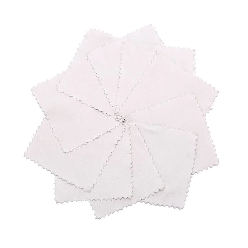 10/50/100pcs 8x8cm Polishing Cloth Set Jewelry Cleaning For Silver Gold Metals Keep Shining Tools - Visuel 11 | SAMAG