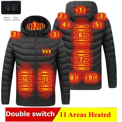 Men Winter Warm USB Heating Jackets Smart Thermostat Pure | SAMAG