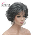 Short Curly Dark Auburn Synthetic Hair Full wig Women's Thick Wigs For Everyday