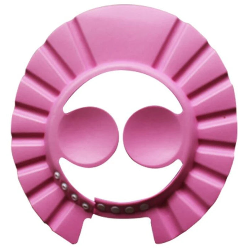 Kids Shower Bathing Cap Bath Safe Protect Shampoo Adjustable Soft Cap Protection Eye For Baby Wash Hair Shield Bathing Hat