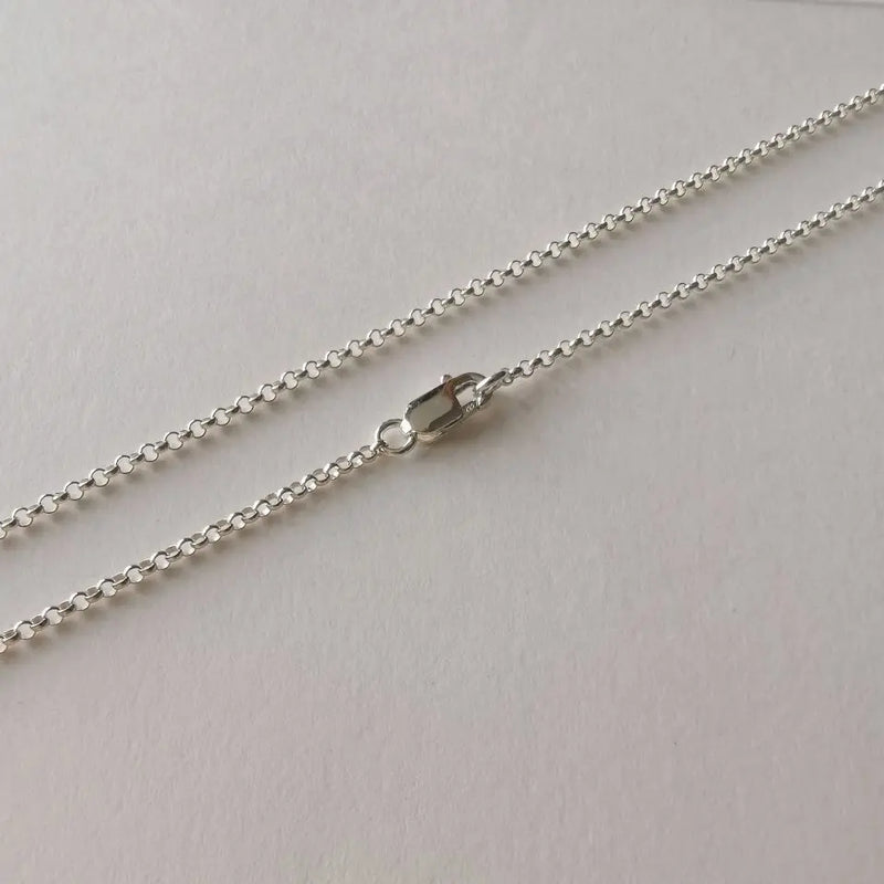 S925 Sterling Silver Rolo Chain Necklace for Women and Men Elegant Simple Fashion Jewelry Gift
