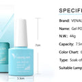 VENALISA Non Cleansing Topcoat Nail Art 7.5ml Soak off Base Coat Foundation No Wipe Top Coat Nail Gel Funny Bunny Gel Varnish
