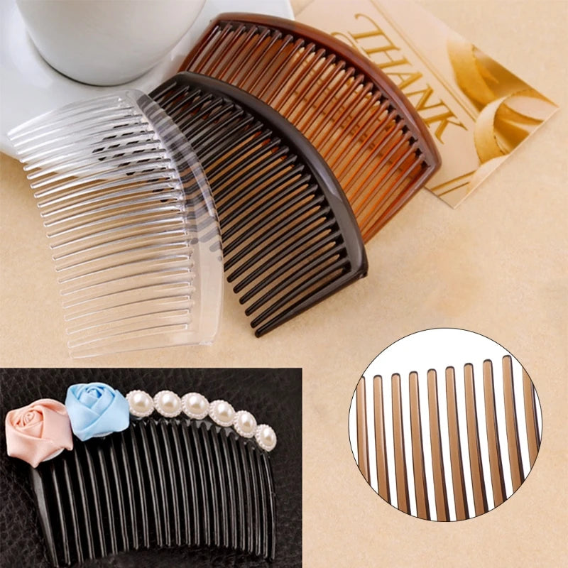 5Pcs/Set Handmade Comb 23 Tooth Plastic Headwear Hair Accessories Women DIY Clip