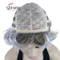 StrongBeauty Short Wig Soft Tousled Curls Blonde Highlights Full Synthetic Wigs COLOUR CHOICES