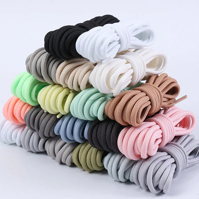 1pair Round Shoelaces Polyester Solid Classic For Yezy | SAMAG