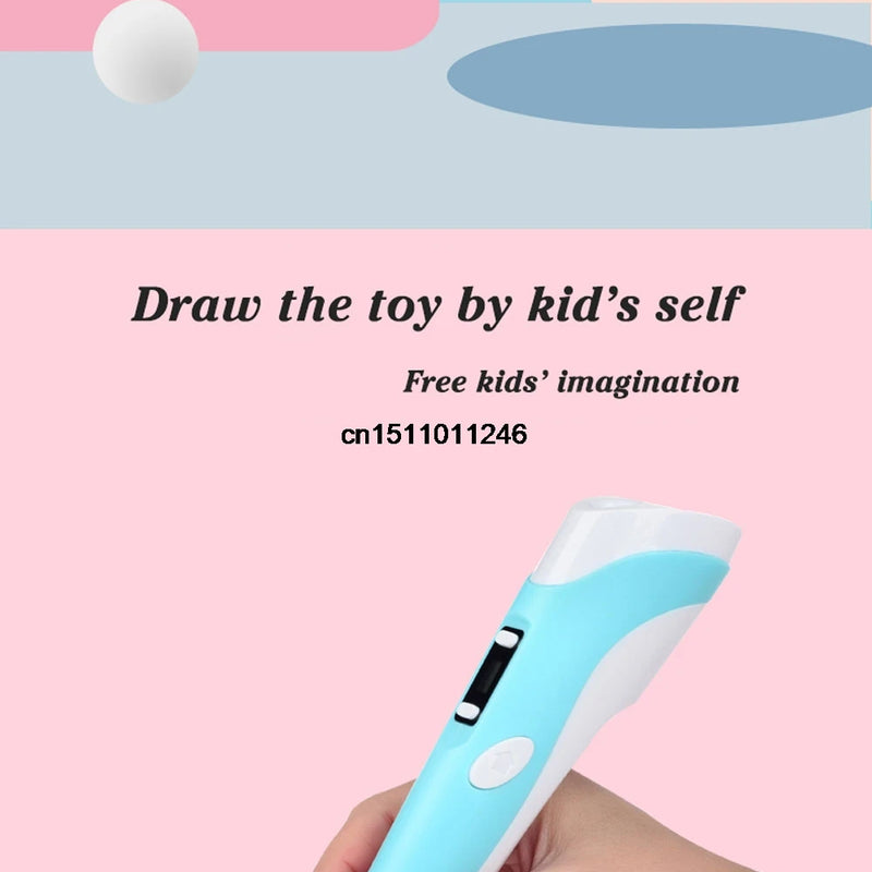 Kids 3D Printing Pen Adjustable Speed LED Display DIY Drawing Pens 3D PLA Filament Christmas Birthday gift for Boys and Girls
