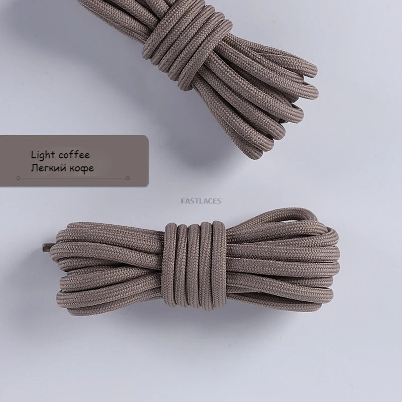 1pair Round Shoelaces Polyester Solid Classic For Yezy Sports Boot Bold Shoeslace Sneaker Shoe Laces Shoes Strings