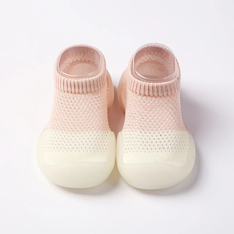 Baby Socks Shoes Kids Toddler First Walkers Soft Non-Slip Sole Knit Breathable Rubber Floor Shoes for Boys & Girls