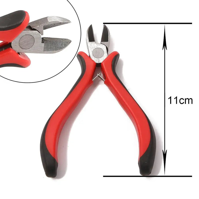 Mini Pliers Tools Set for Jewelry Making Beading round Flat Long Needle Nose Cutting Wire Complete Beading Jewelry Equipment Kit