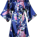 Silk Satin Wedding Bride Bridesmaid Robe Floral Bathrobe | SAMAG