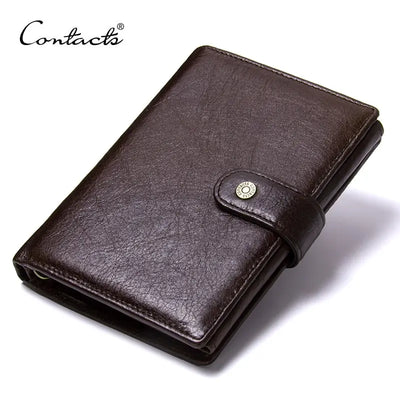 CONTACT'S Genuine Cow Leather Wallet Men Hasp Design | SAMAG